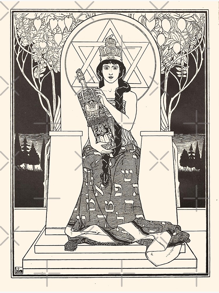 Thumbnail 3 of 3, Art Print, HD. The Queen of Sabbath, by Ephraim Moses Lilien (1900) designed and sold by mindthecherry.