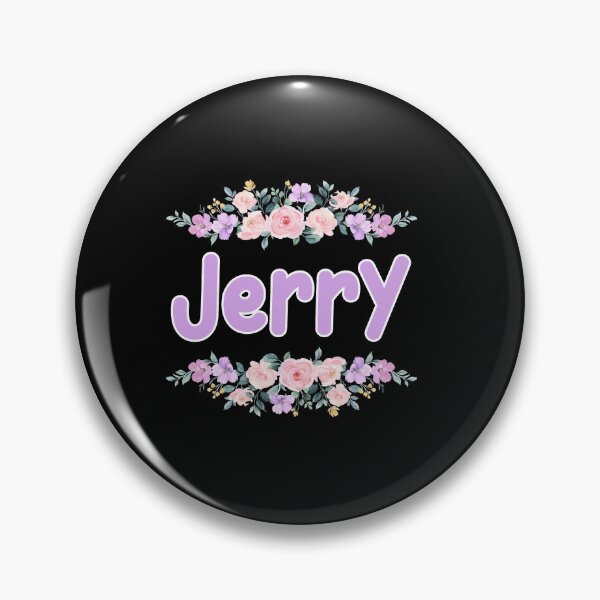 Item preview, Purple Flower Jerry Name Label (Black) designed and sold by NormadWorld.