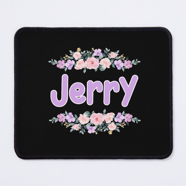 Item preview, Purple Flower Jerry Name Label (Black) designed and sold by NormadWorld.