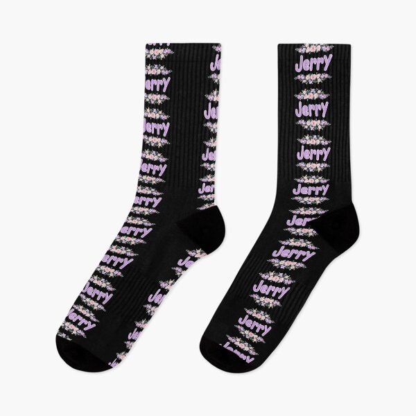 Item preview, Purple Flower Jerry Name Label (Black) designed and sold by NormadWorld.