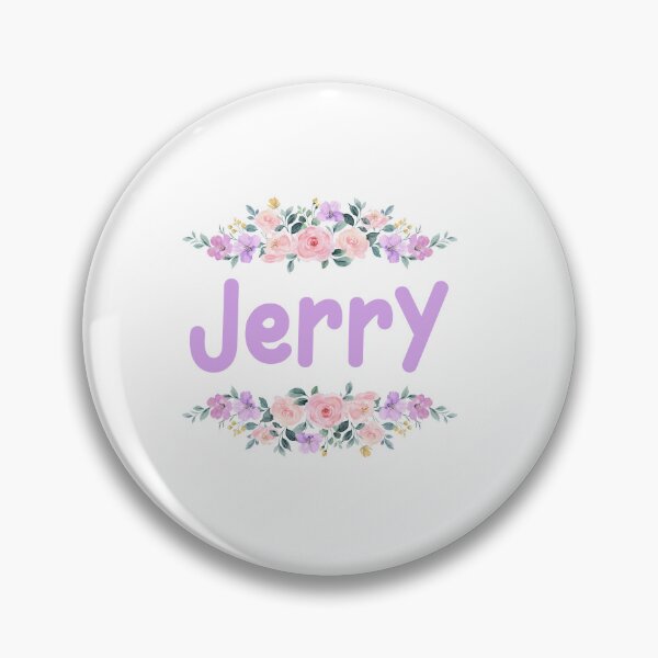 Artikelvorschau, Lila Blumen-Jerry-Namensschild entworfen und verkauft von NormadWorld.