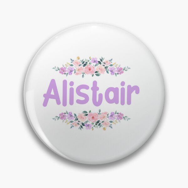 Item preview, Purple Flower Alistair Name Label designed and sold by NormadWorld.