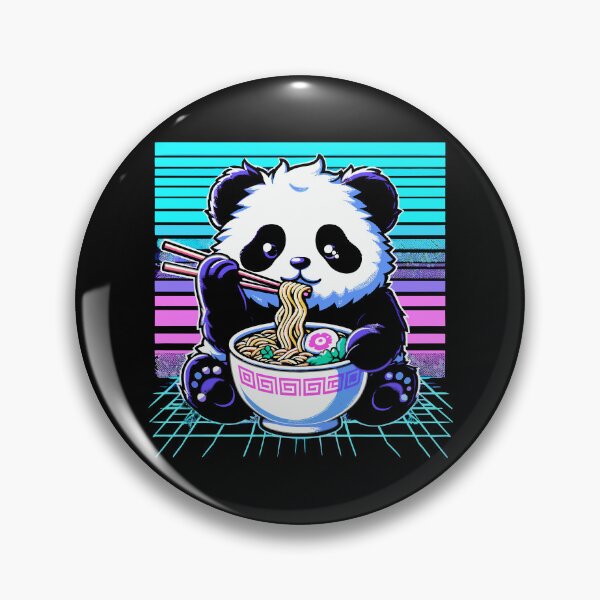 Item preview, Cute Panda Eating Ramen designed and sold by QUOTABLE STICKERS.