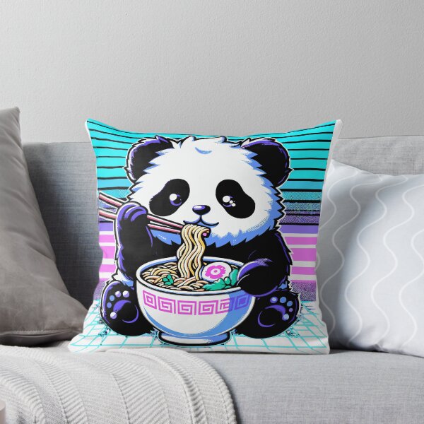 Item preview, Cute Panda Eating Ramen designed and sold by QUOTABLE STICKERS.