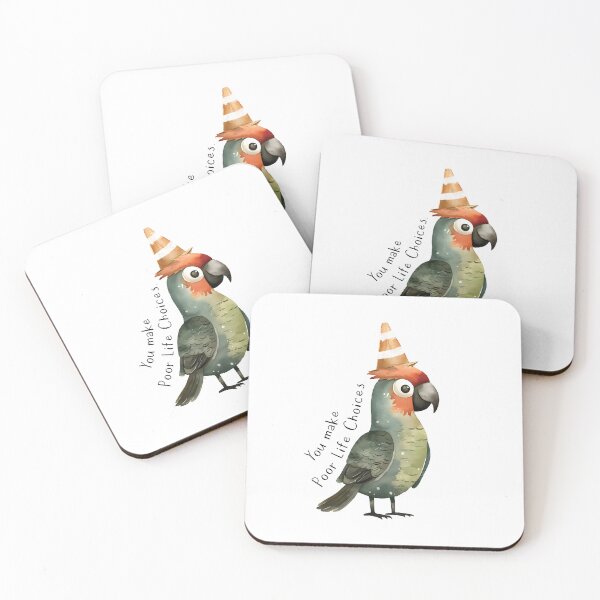 Item preview, You make Poor Life Choices Parrot designed and sold by UpsidedownFrog.