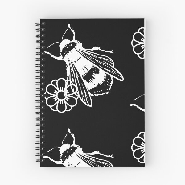 Item preview, Bumblebee And Flower White Line Drawing Design designed and sold by EarthArtDesigns.