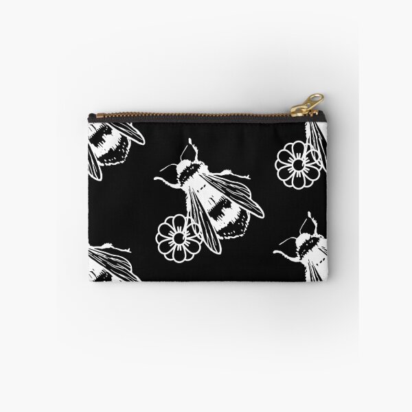 Item preview, Bumblebee And Flower White Line Drawing Design designed and sold by EarthArtDesigns.
