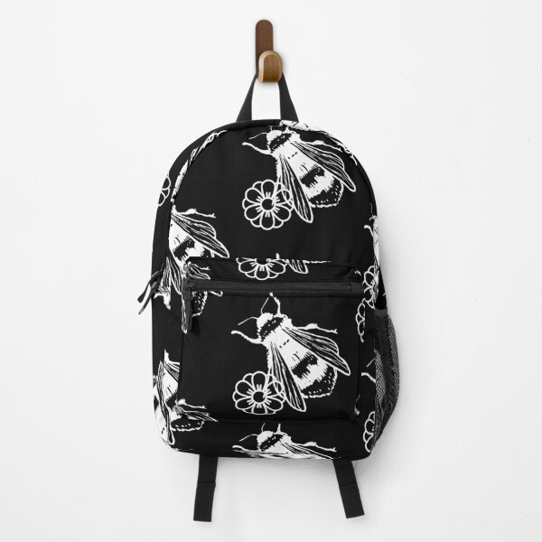 Item preview, Bumblebee And Flower White Line Drawing Design designed and sold by EarthArtDesigns.