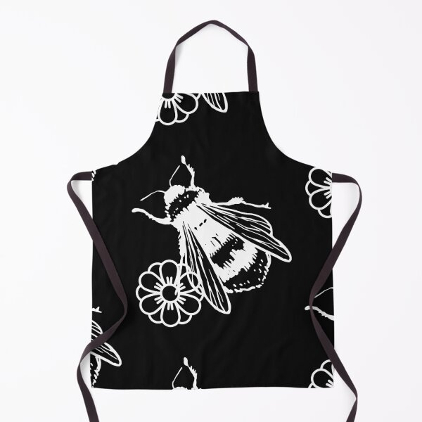 Item preview, Bumblebee And Flower White Line Drawing Design designed and sold by EarthArtDesigns.