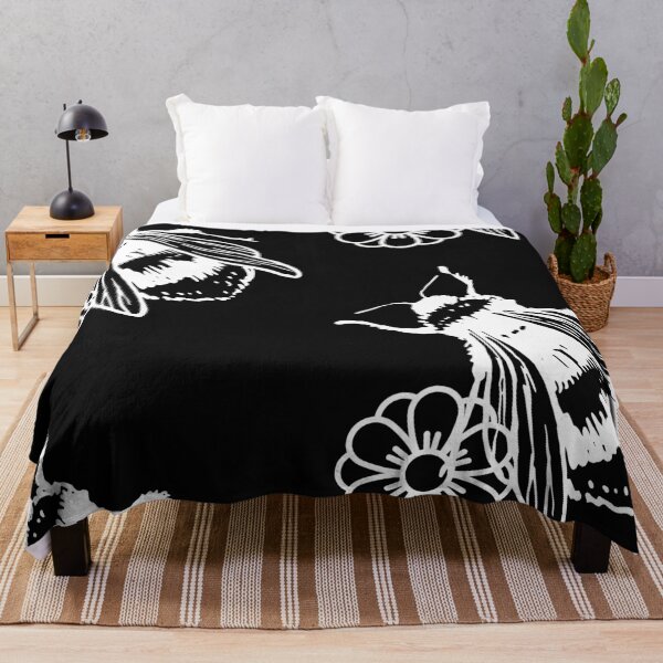 Item preview, Bumblebee And Flower White Line Drawing Design designed and sold by EarthArtDesigns.