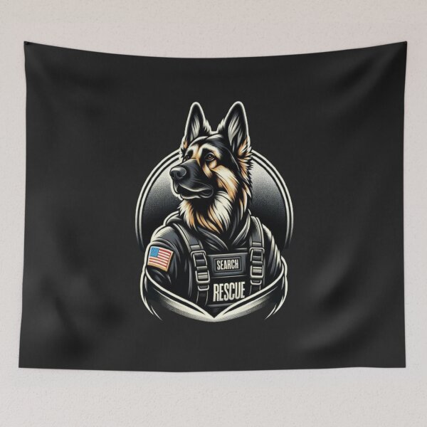 Item preview, Heroic German Shepherd - Search and Rescue Guardian designed and sold by jamesadsartist.