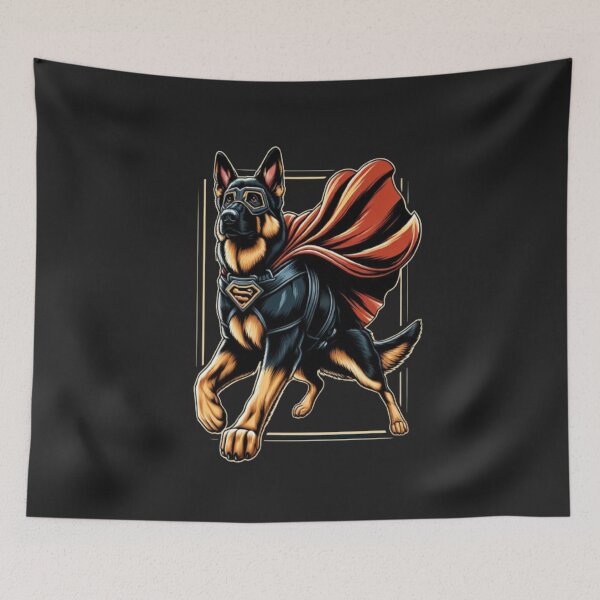 Item preview, Superhero German Shepherd - Protector in a Cape designed and sold by jamesadsartist.