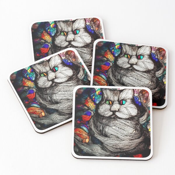 Item preview, Rainbow funny and cheerful kitten. designed and sold by Zofia Sosnecka.