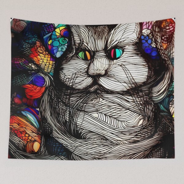 Item preview, Rainbow funny and cheerful kitten. designed and sold by Zofia Sosnecka.