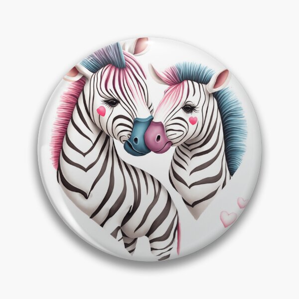 Item preview, Cartoon Zebras expressing affection! designed and sold by fribabywonder.