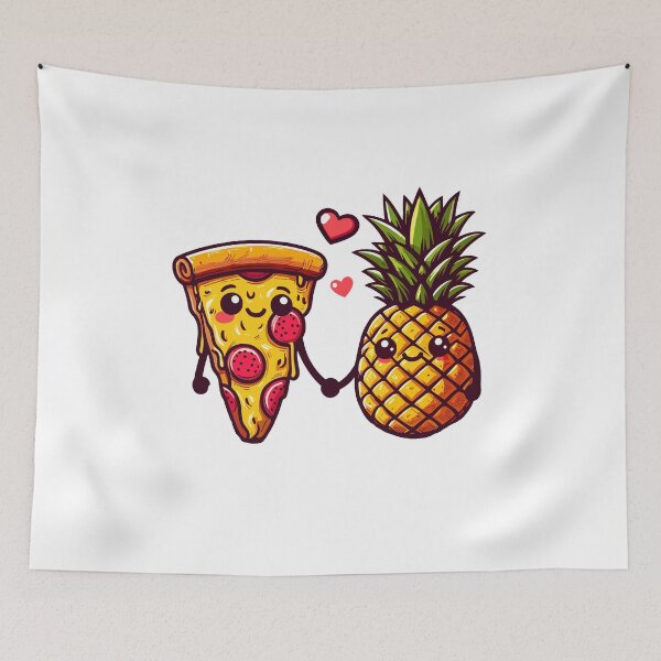 Item preview, Love is Love - Love at First Slice Valentine's Pizza with Pineapple Passion designed and sold by Staatiiart.