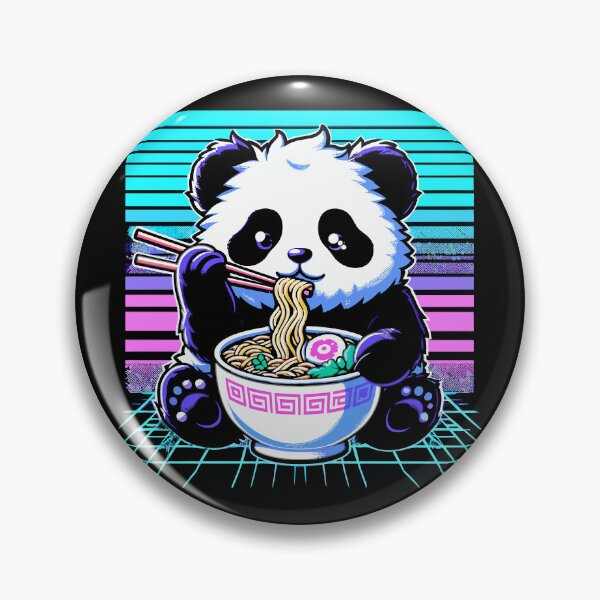Item preview, Cute Panda Eating Ramen designed and sold by QUOTABLE STICKERS.