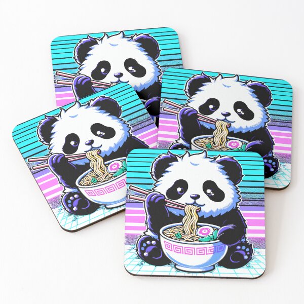 Item preview, Cute Panda Eating Ramen designed and sold by QUOTABLE STICKERS.