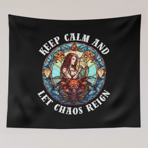 Item preview, Keep Calm And Let Chaos Reign. scorpio quote designed and sold by ZodiacWonders.