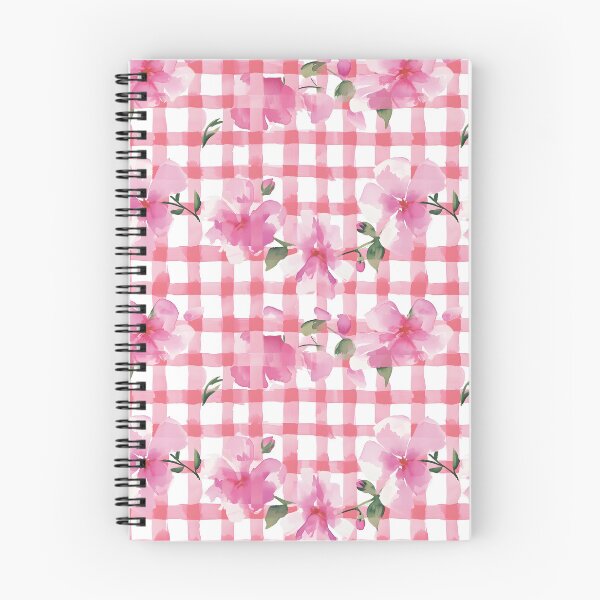 Item preview, Pink Plaid Floral Watercolor designed and sold by ptlsprntsdsgn.