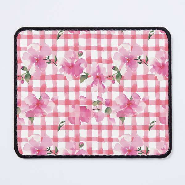 Item preview, Pink Plaid Floral Watercolor designed and sold by ptlsprntsdsgn.