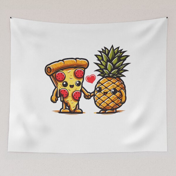 Item preview, Love is Love - Love at First Slice Valentine's Pizza with Pineapple Passion designed and sold by Staatiiart.