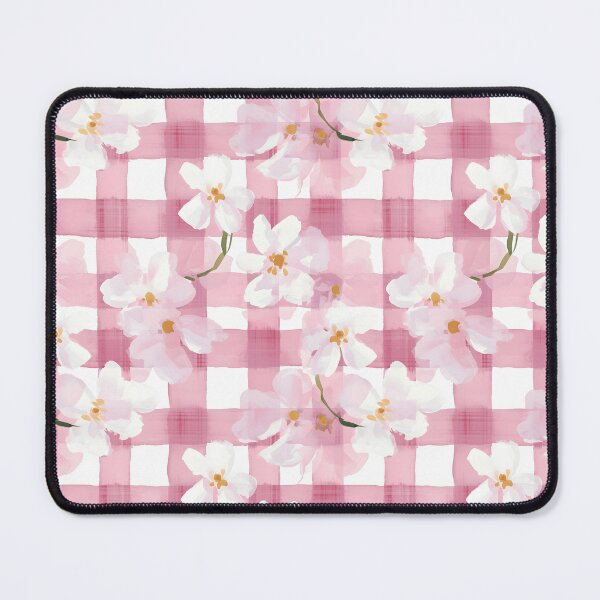 Item preview, Pink Plaid Floral Watercolor designed and sold by ptlsprntsdsgn.