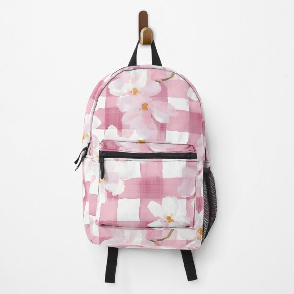 Item preview, Pink Plaid Floral Watercolor designed and sold by ptlsprntsdsgn.