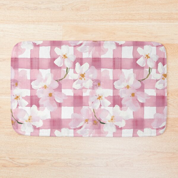 Item preview, Pink Plaid Floral Watercolor designed and sold by ptlsprntsdsgn.