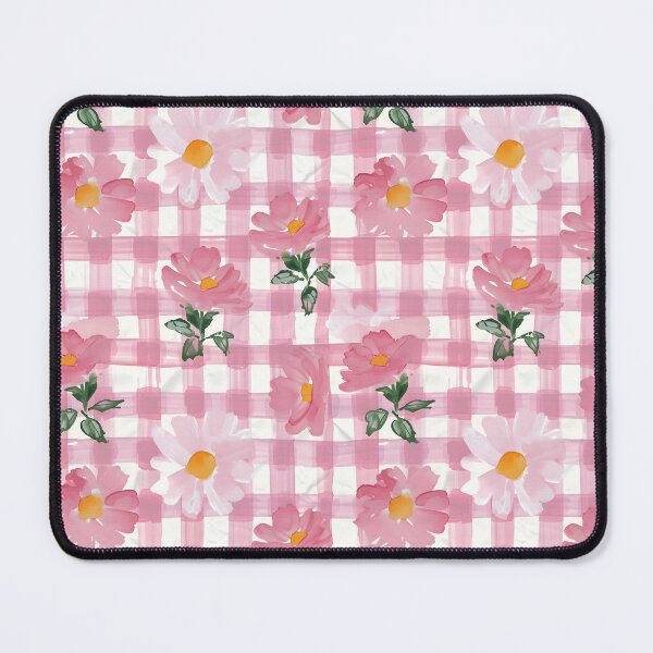 Item preview, Pink Plaid Floral Watercolor designed and sold by ptlsprntsdsgn.