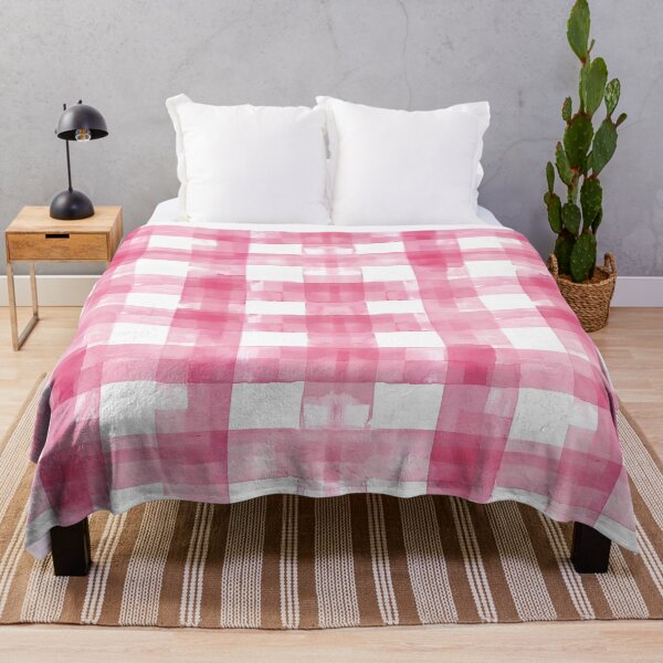 Item preview, Pink Plaid Watercolor Checker designed and sold by ptlsprntsdsgn.