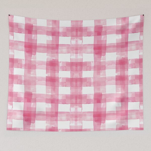 Item preview, Pink Plaid Watercolor Checker designed and sold by ptlsprntsdsgn.