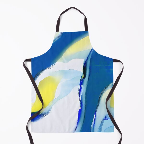 Item preview, Blue Yellow Swirls Painting designed and sold by KiwiArtistDK.