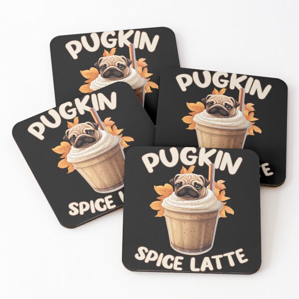 Item preview, Pugkin Spice Latte - Funny Coffee designed and sold by Mini Pandas.
