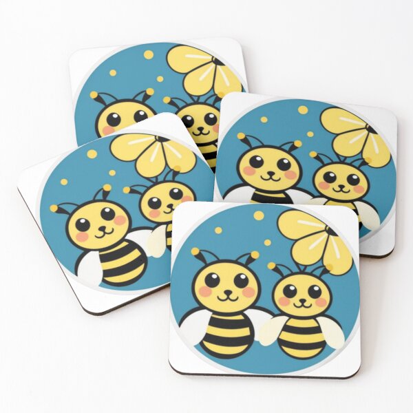 Artikelvorschau, Niedliche Bienenaufkleber entworfen und verkauft von Flowerslaps.