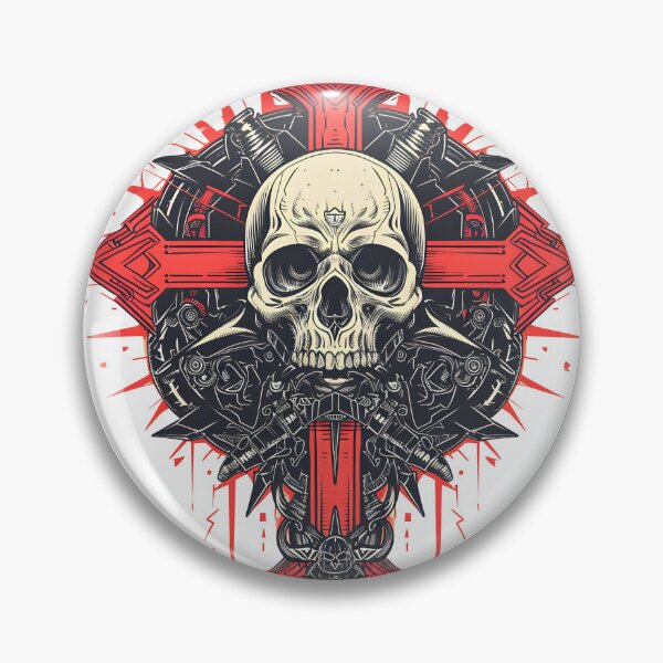 Item preview, Mechanical Skull Gothic Artwork designed and sold by inkArtistryfine.