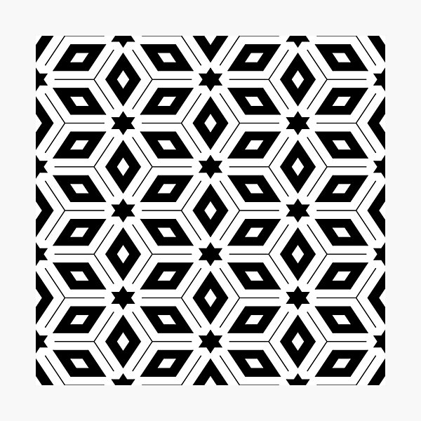 Monochrome Geometric Pattern Photographic Print
