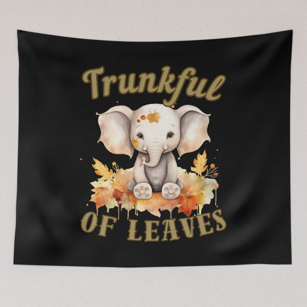 Item preview, Trunkful Of Leaves. elephant face designed and sold by ElephantVibes.