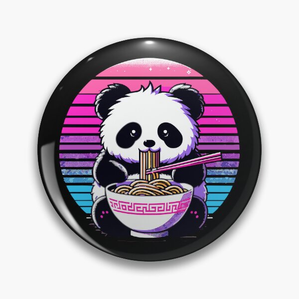Item preview, Cute Panda Eating Ramen designed and sold by QUOTABLE STICKERS.