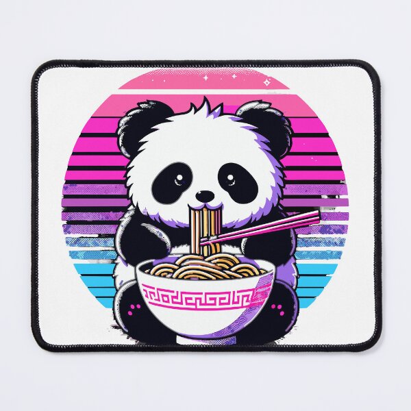 Item preview, Cute Panda Eating Ramen designed and sold by QUOTABLE STICKERS.