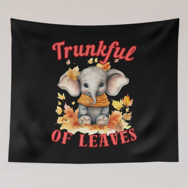 Item preview, Trunkful Of Leaves. happy elephant designed and sold by ElephantVibes.