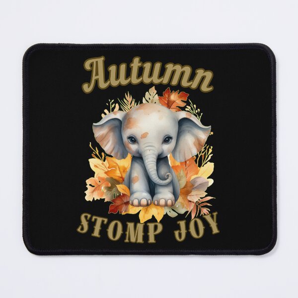 Item preview, Autumn Stomp Joy. elephant face designed and sold by ElephantVibes.