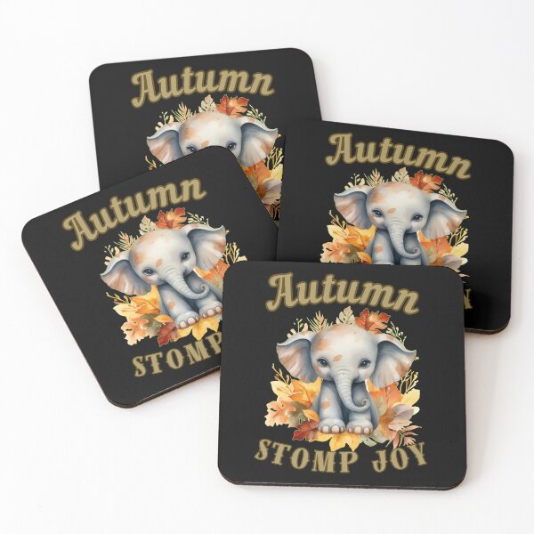 Item preview, Autumn Stomp Joy. elephant face designed and sold by ElephantVibes.