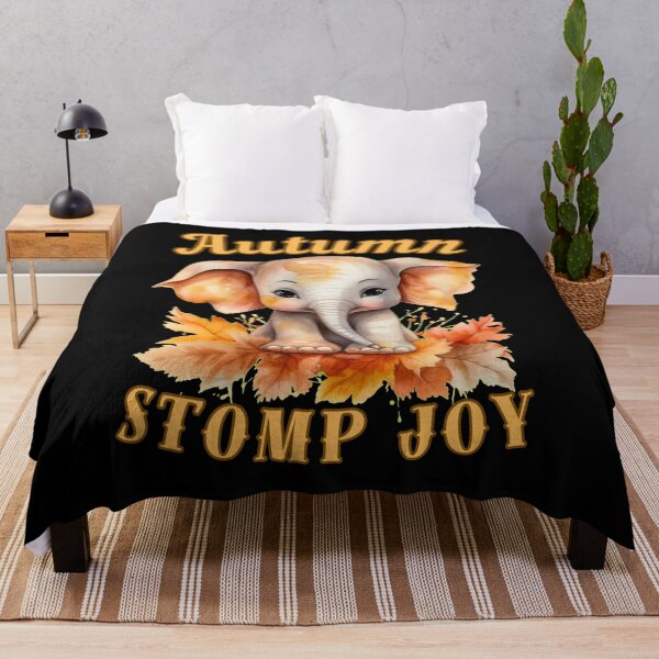 Item preview, Autumn Stomp Joy. watercolor elephant designed and sold by ElephantVibes.