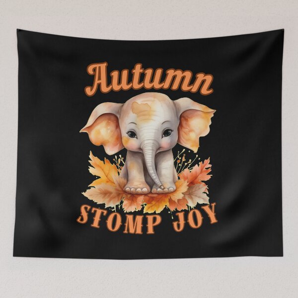 Item preview, Autumn Stomp Joy. Flower elephant designed and sold by ElephantVibes.