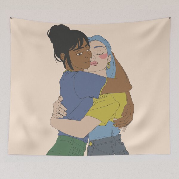 Item preview, Valentine's Day Lovers hugging Artwork designed and sold by Collision19.
