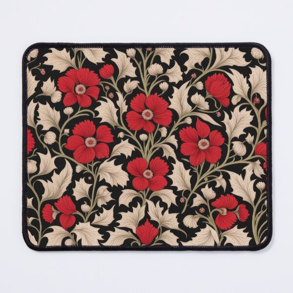 Item preview, Art Nouveau Floral Pattern Collection #1 - Red Bleeding Heart Flowers #31 designed and sold by elektronen.