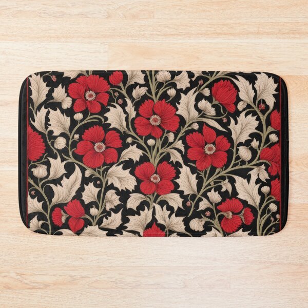 Item preview, Art Nouveau Floral Pattern Collection #1 - Red Bleeding Heart Flowers #31 designed and sold by elektronen.