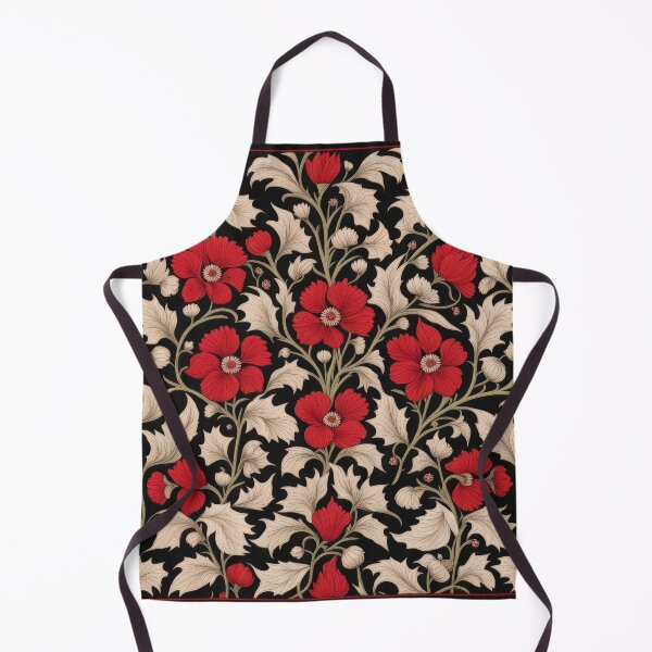 Item preview, Art Nouveau Floral Pattern Collection #1 - Red Bleeding Heart Flowers #31 designed and sold by elektronen.