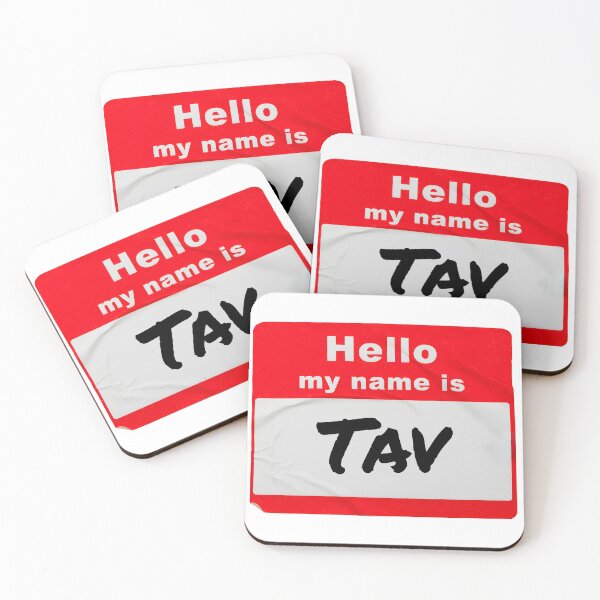 Item preview, Hello My Name Is Tav designed and sold by BadLuckByDesign.